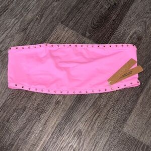NWT SKIMS Swarovski Pink Studded Bikini Top